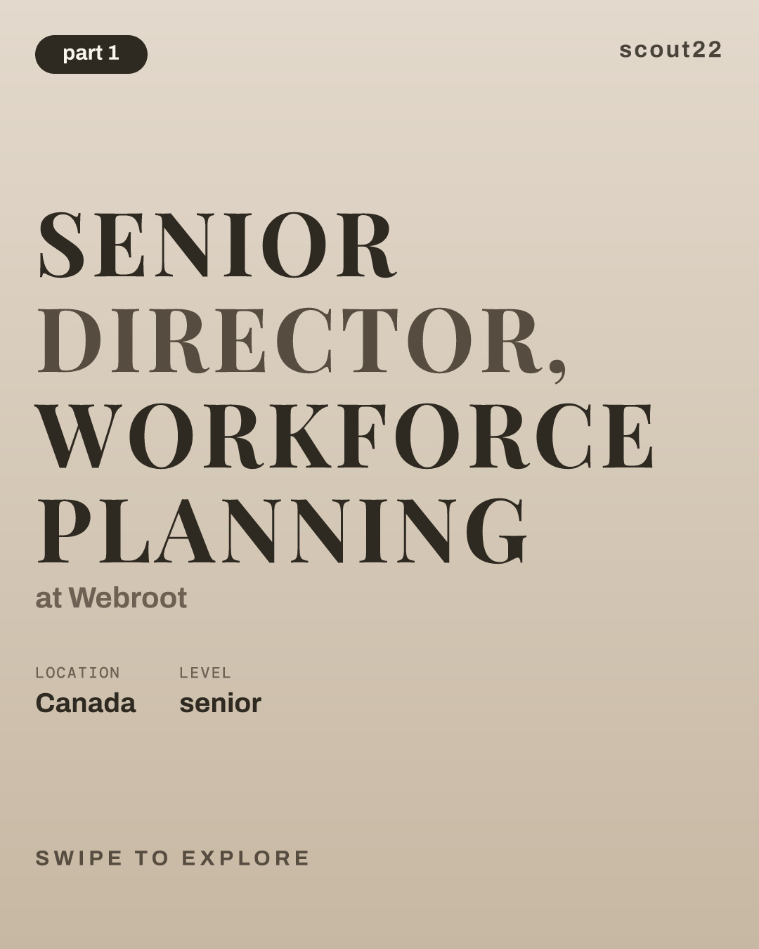 Senior Director, Workforce Planning at Webroot