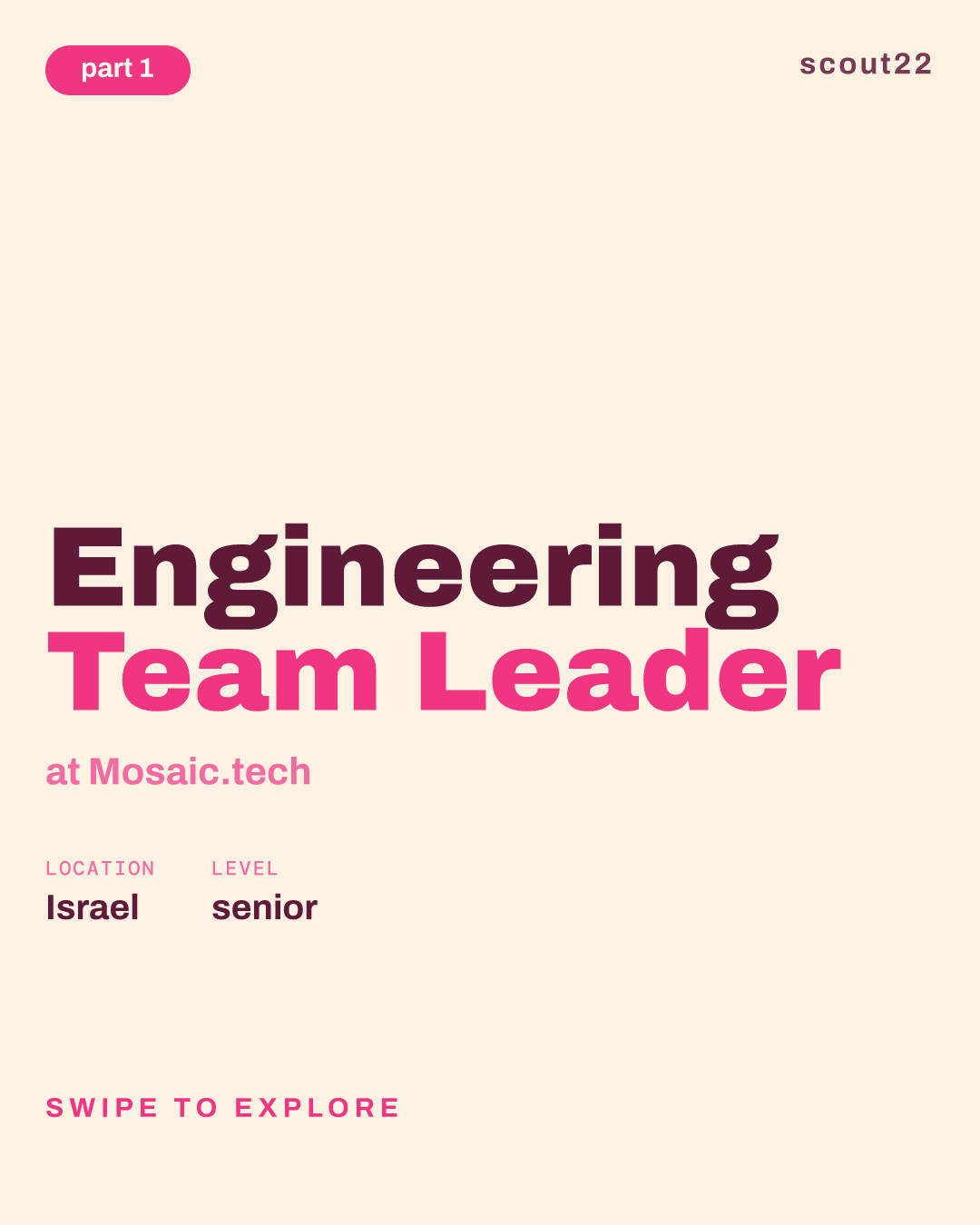 Engineering Team Leader at Mosaic.tech
