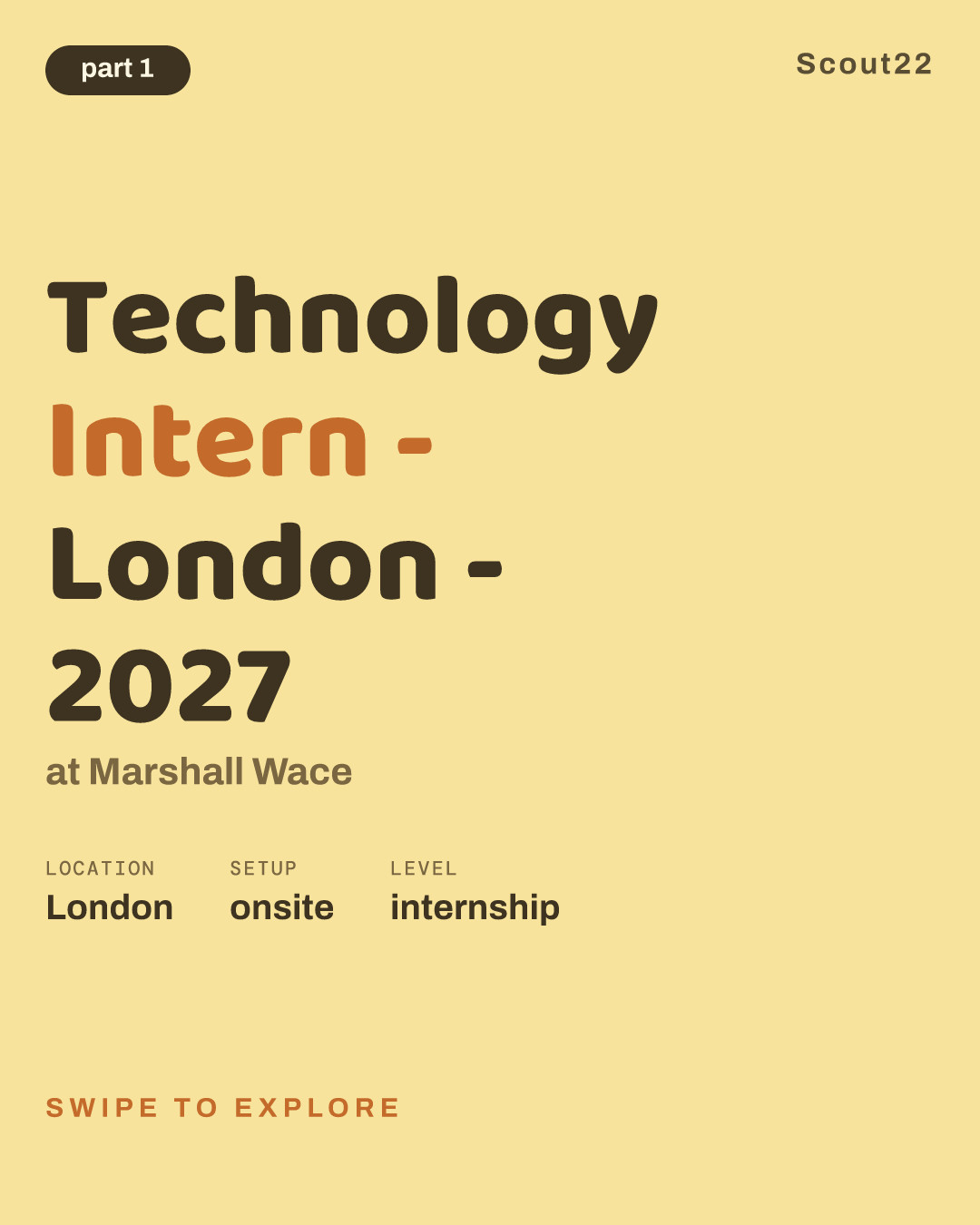Technology Intern - London - 2027 at Marshall Wace
