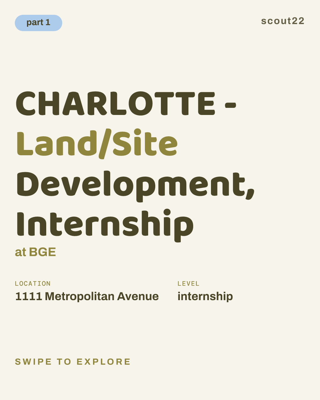 CHARLOTTE - Land/Site Development, Internship at BGE