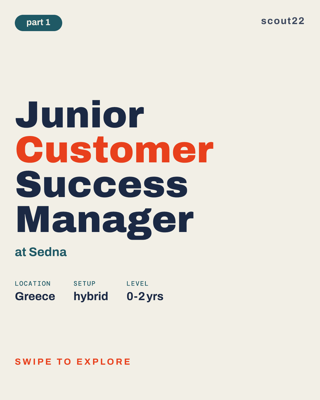Junior Customer Success Manager at Sedna
