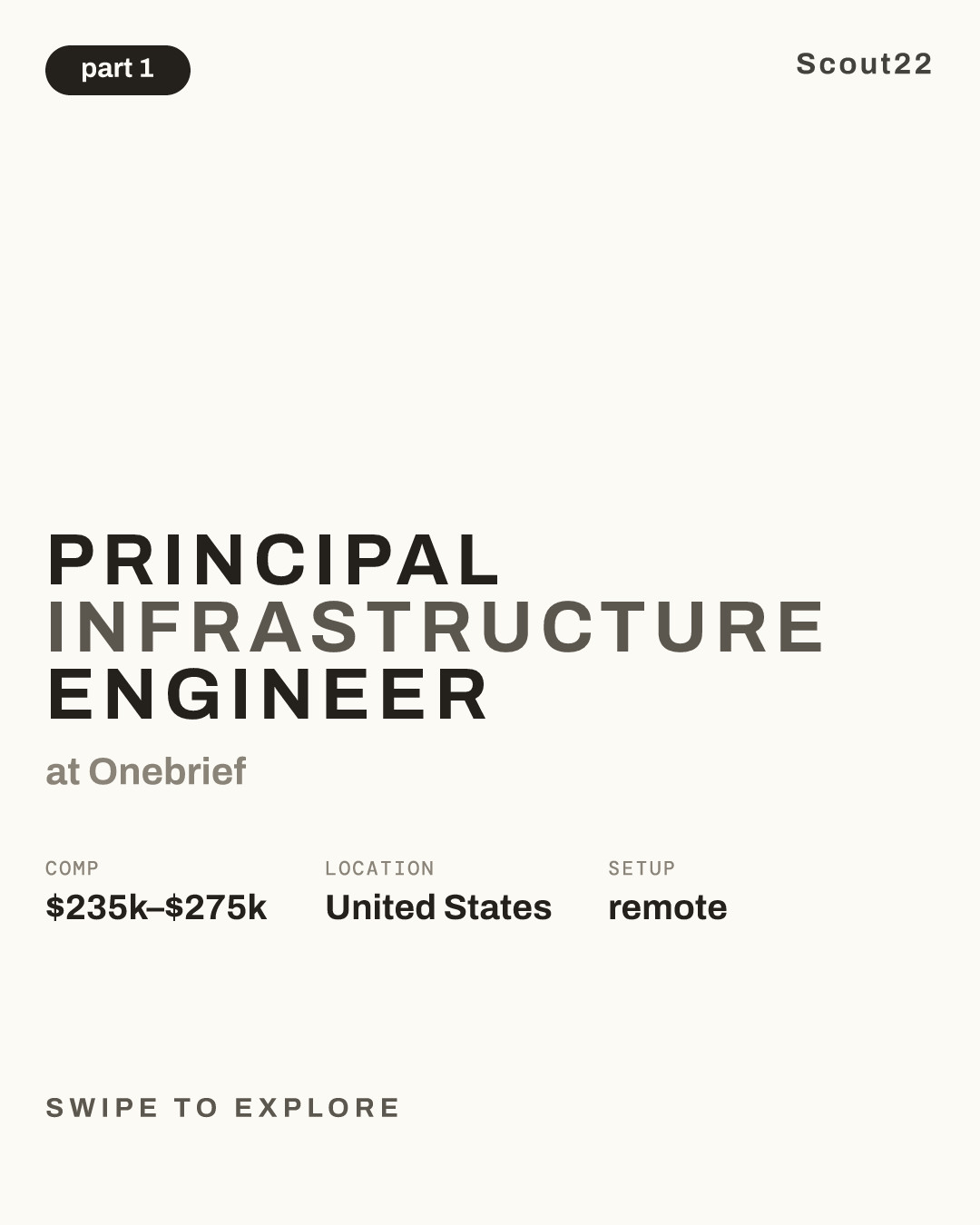 Principal Infrastructure Engineer at Onebrief