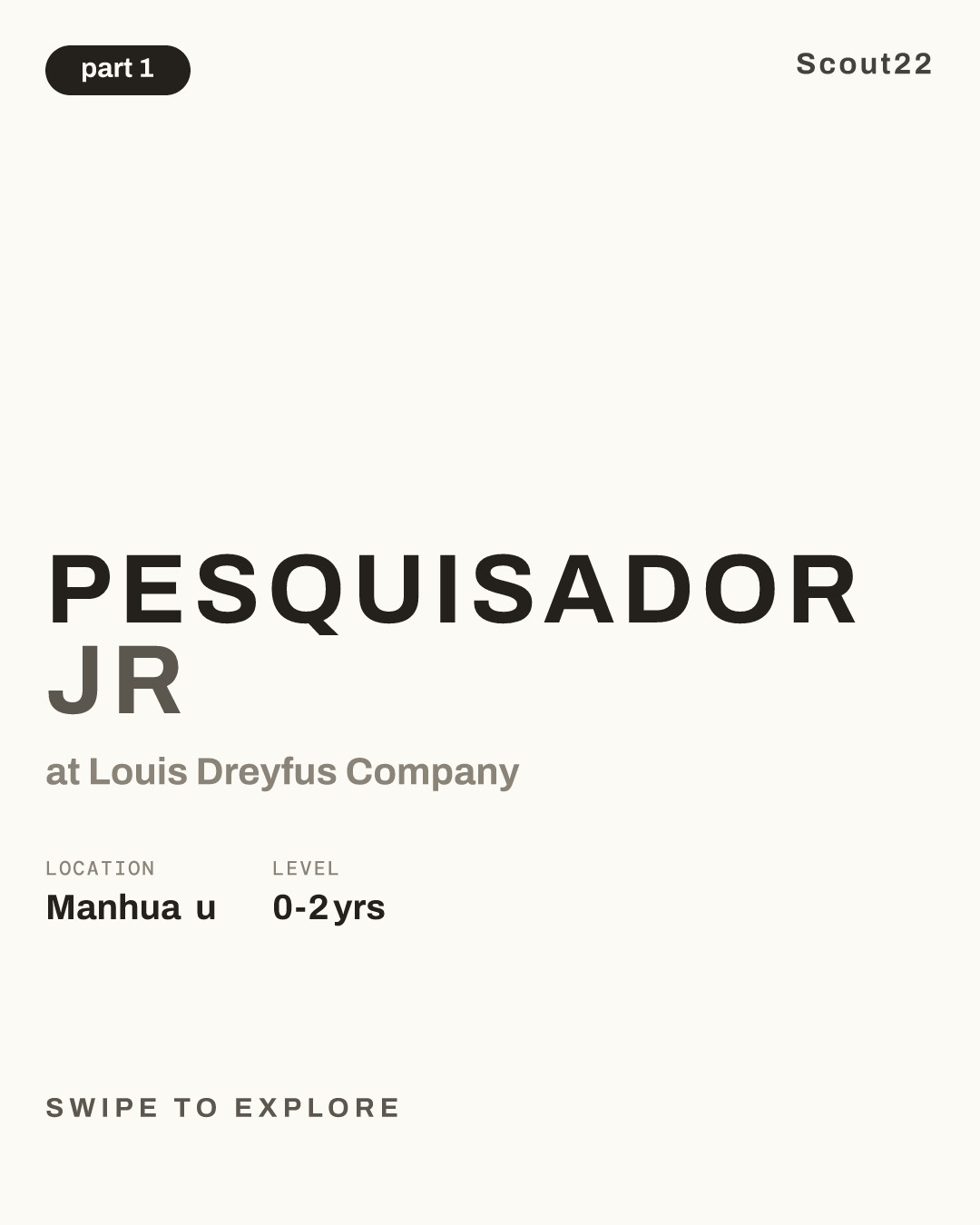 PESQUISADOR JR at Louis Dreyfus Company