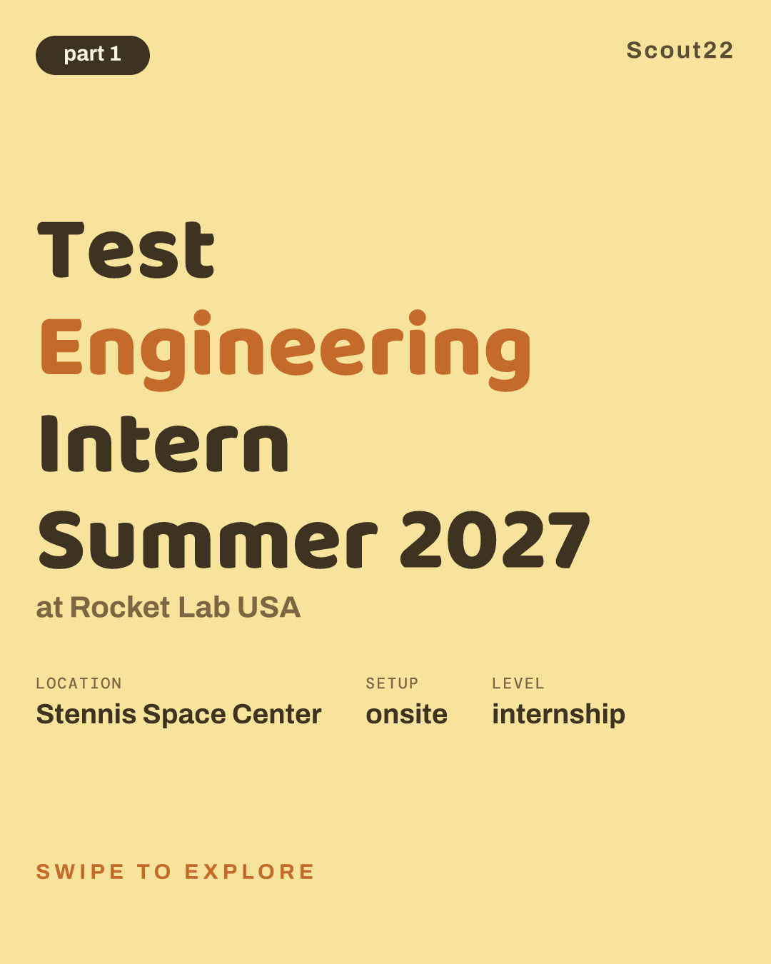 Test Engineering Intern Summer 2027 at Rocket Lab USA