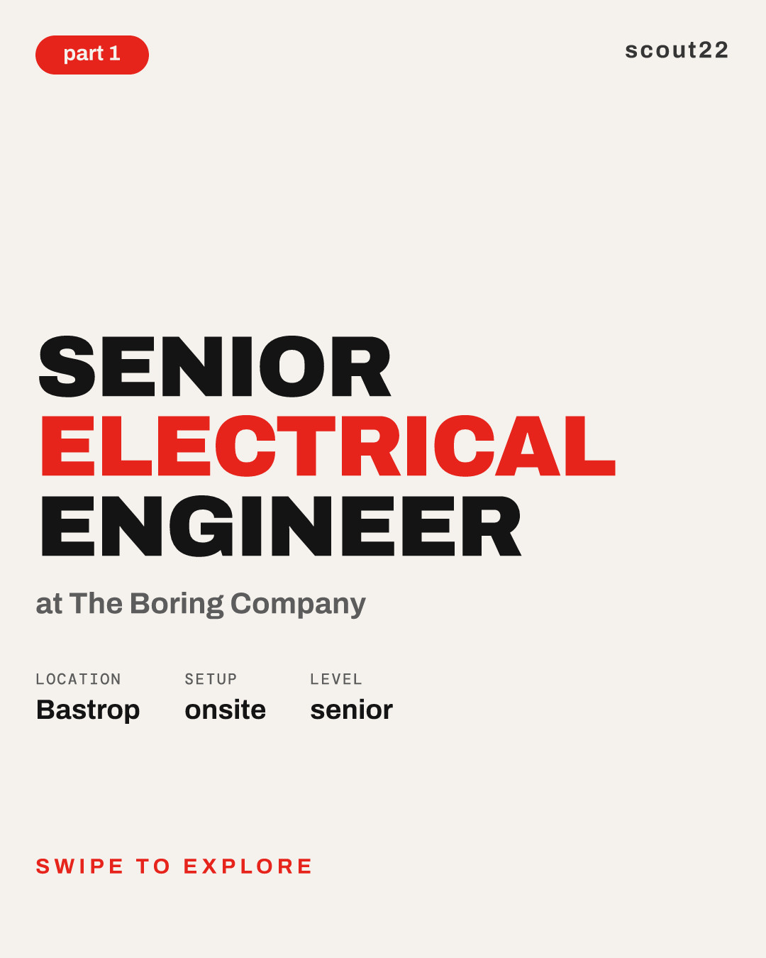 Senior Electrical Engineer at The Boring Company