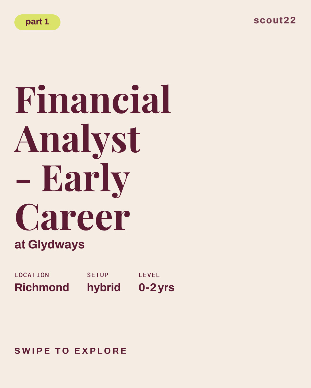 Financial Analyst - Early Career at Glydways