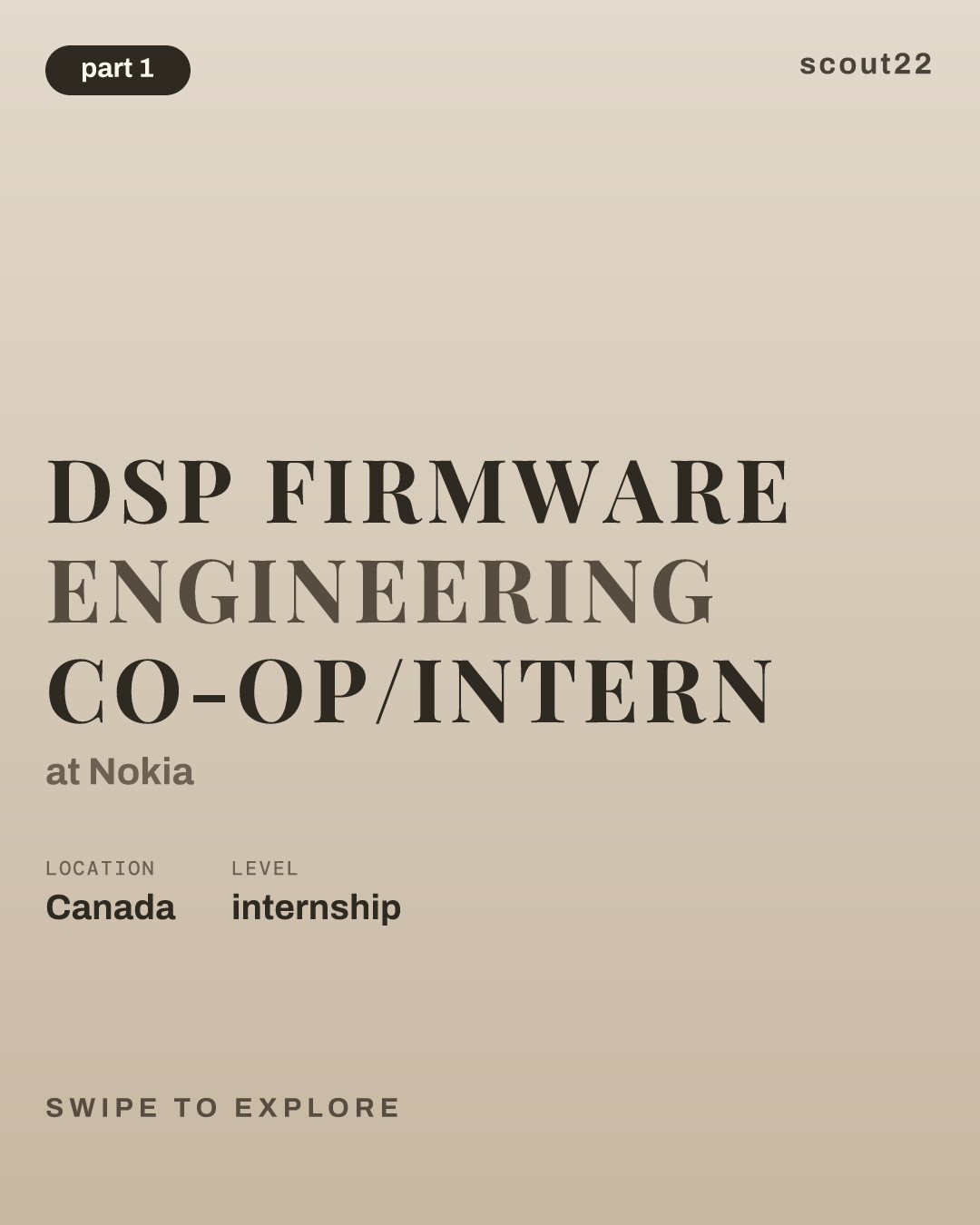 DSP Firmware Engineering Co-op/Intern at Nokia