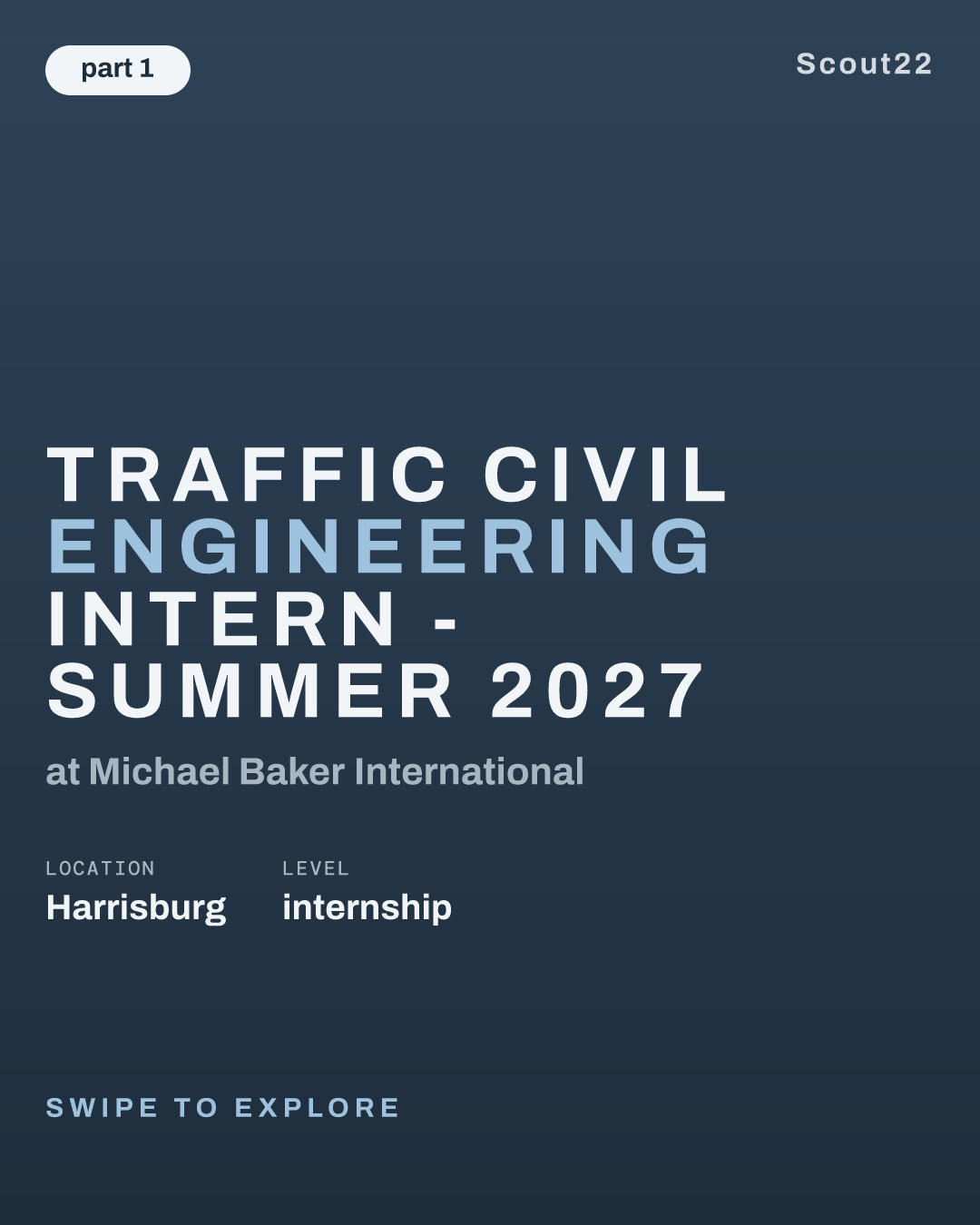 Traffic Civil Engineering Intern - Summer 2027 at Michael Baker International