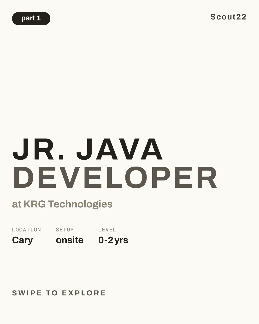 Jr. Java Developer at KRG Technologies