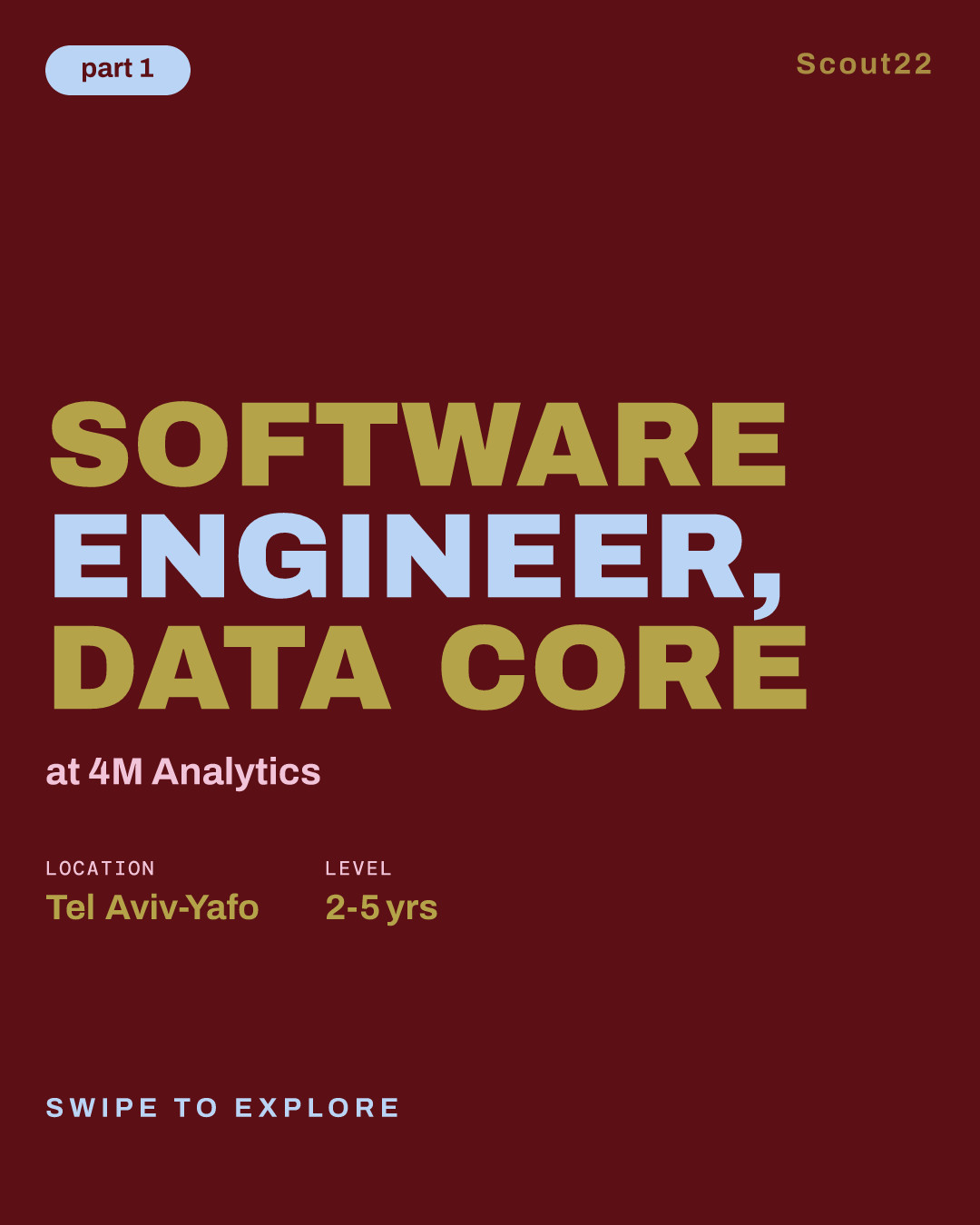 Software Engineer, Data Core at 4M Analytics