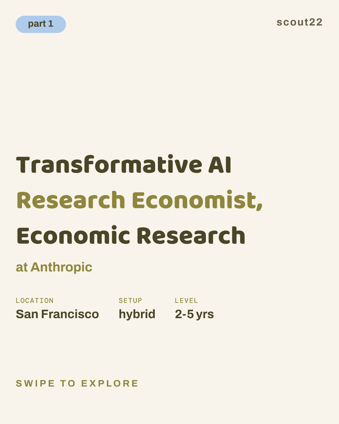Transformative AI Research Economist, Economic Research at Anthropic