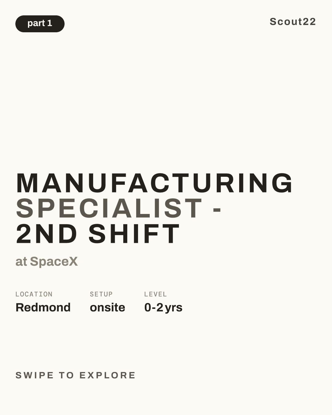 Manufacturing Specialist - 2nd Shift at SpaceX