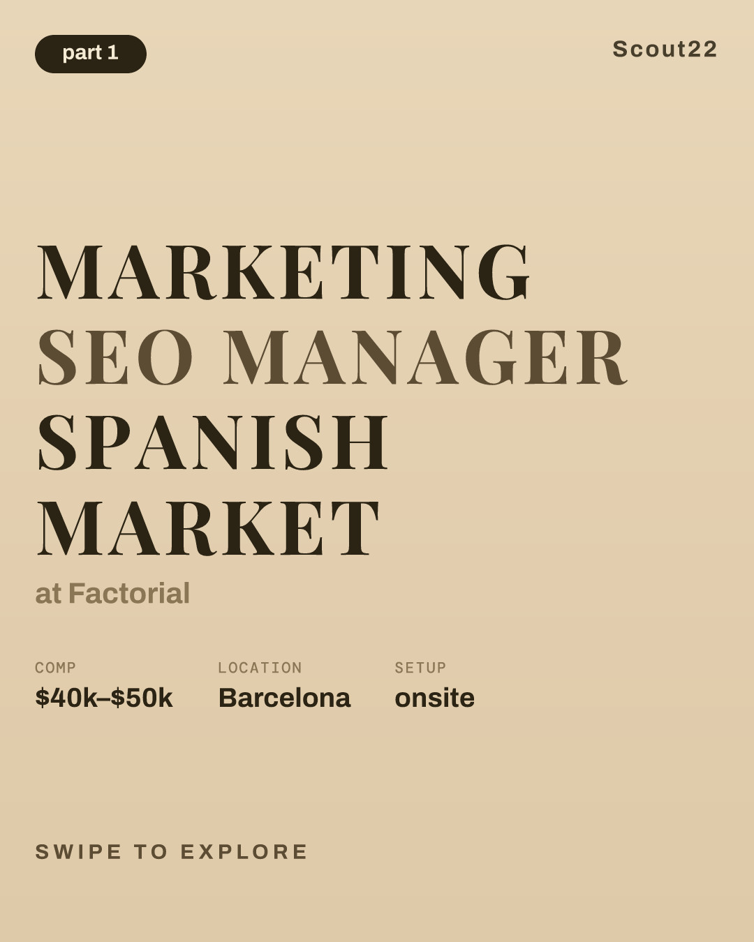 Marketing SEO Manager Spanish Market at Factorial