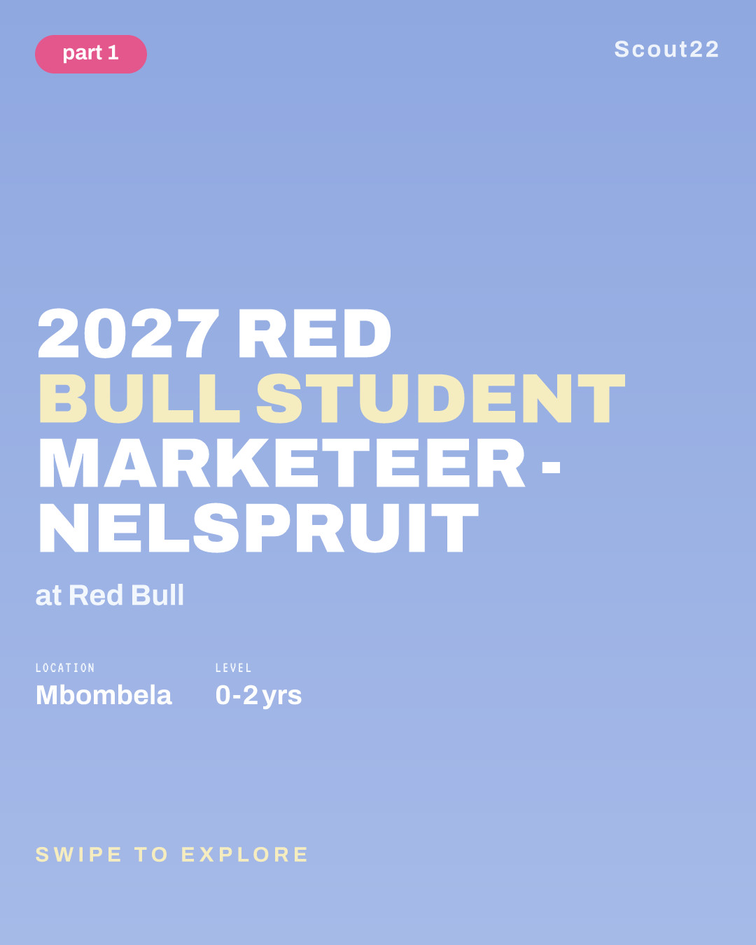 2027 Red Bull Student Marketeer - Nelspruit at Red Bull