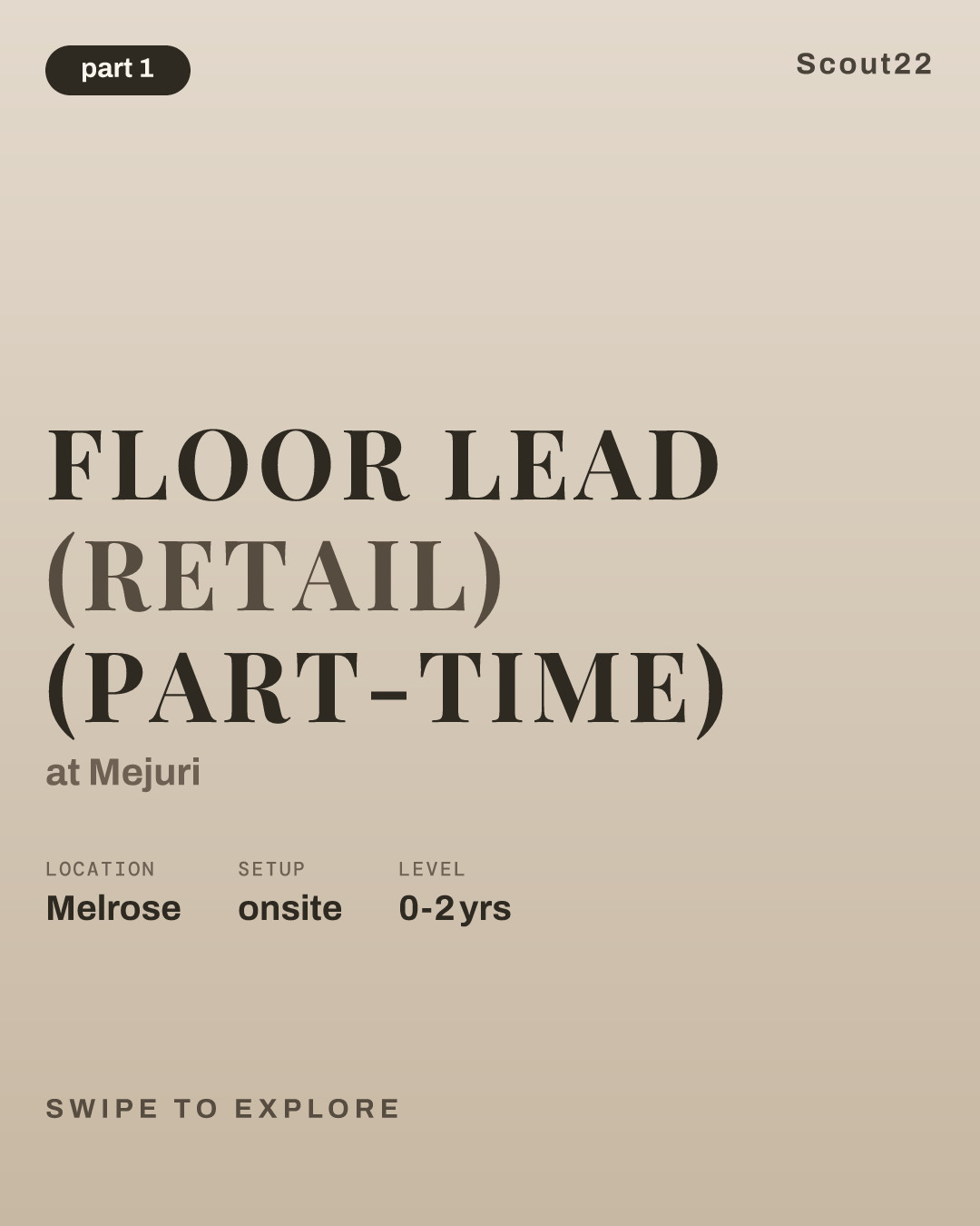Floor Lead (Retail) (Part-time) at Mejuri