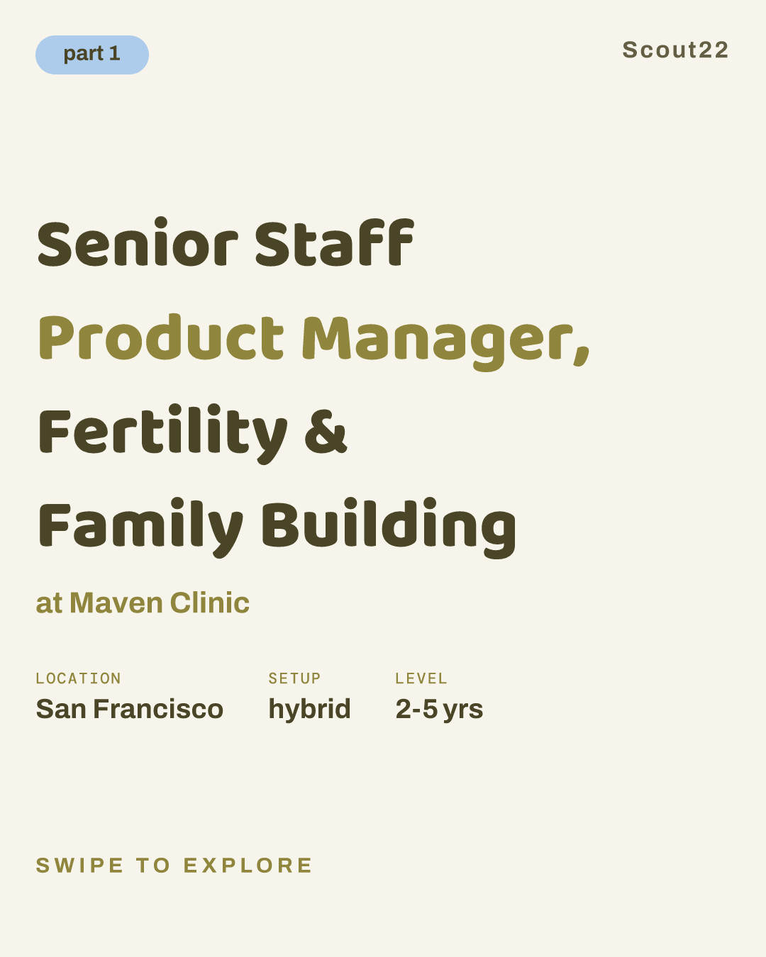 Senior Staff Product Manager, Fertility & Family Building at Maven Clinic