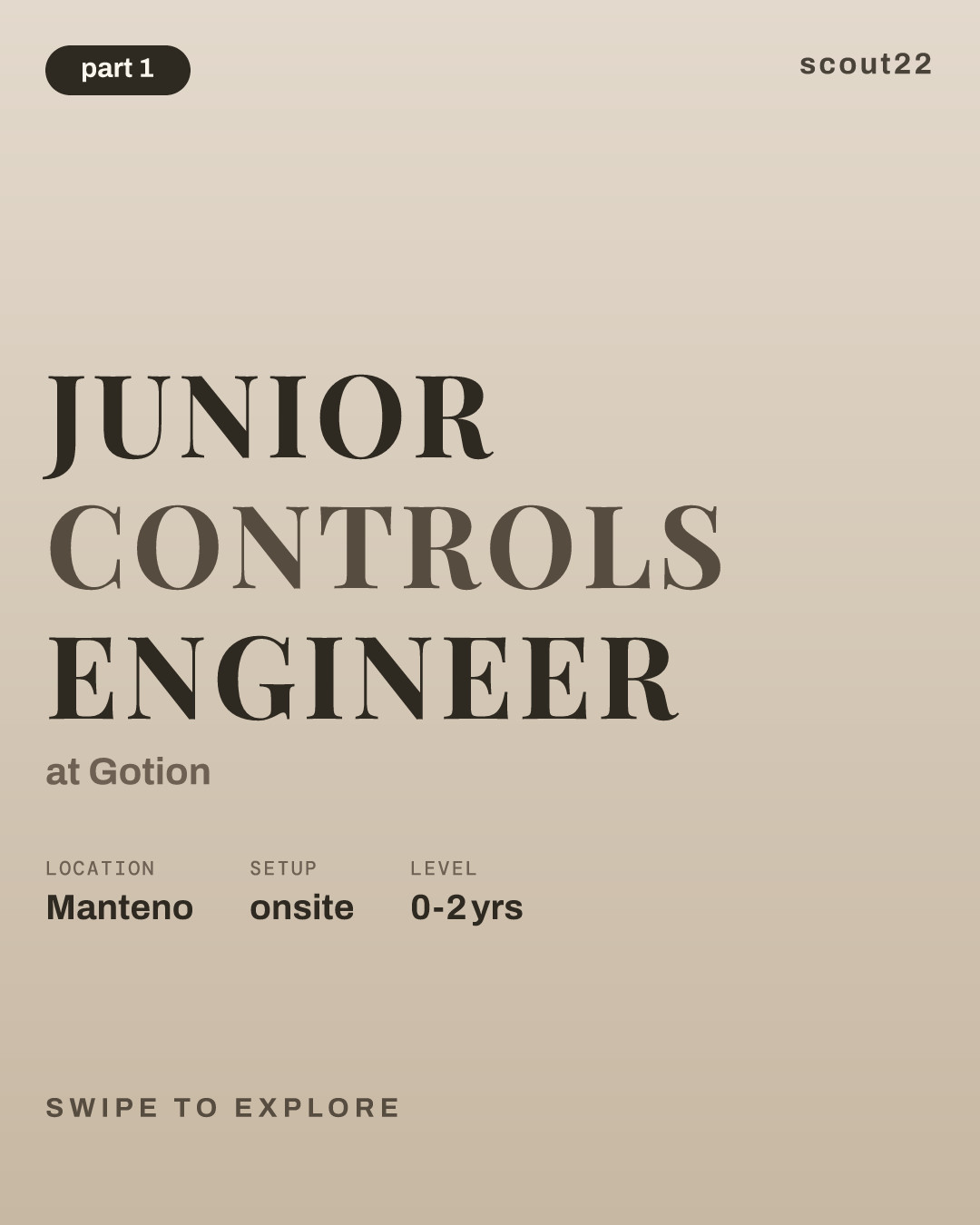 Junior Controls Engineer at Gotion