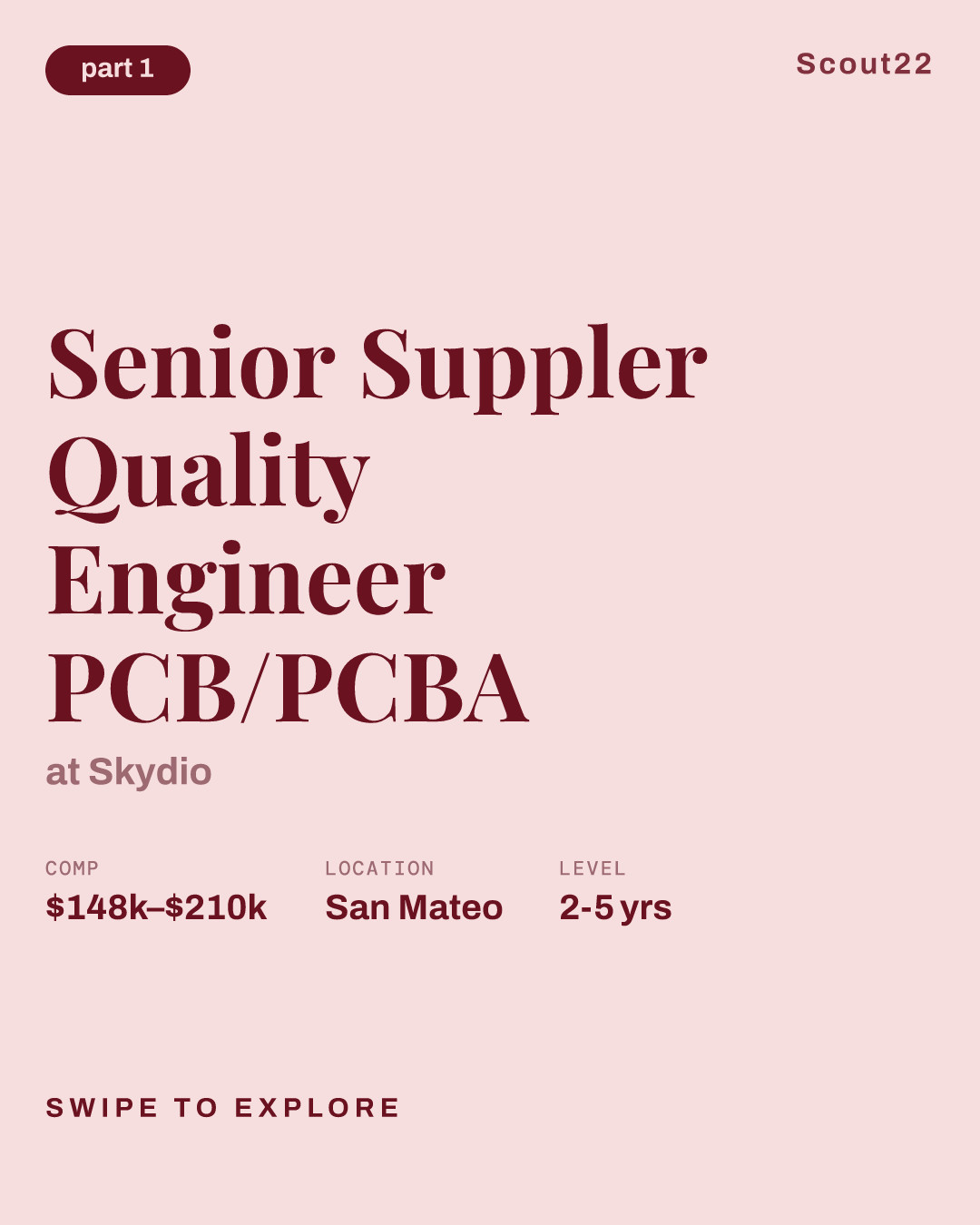 Senior Suppler Quality Engineer PCB/PCBA at Skydio