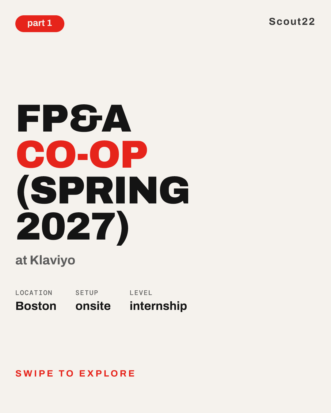 FP&A Co-op (Spring 2027) at Klaviyo