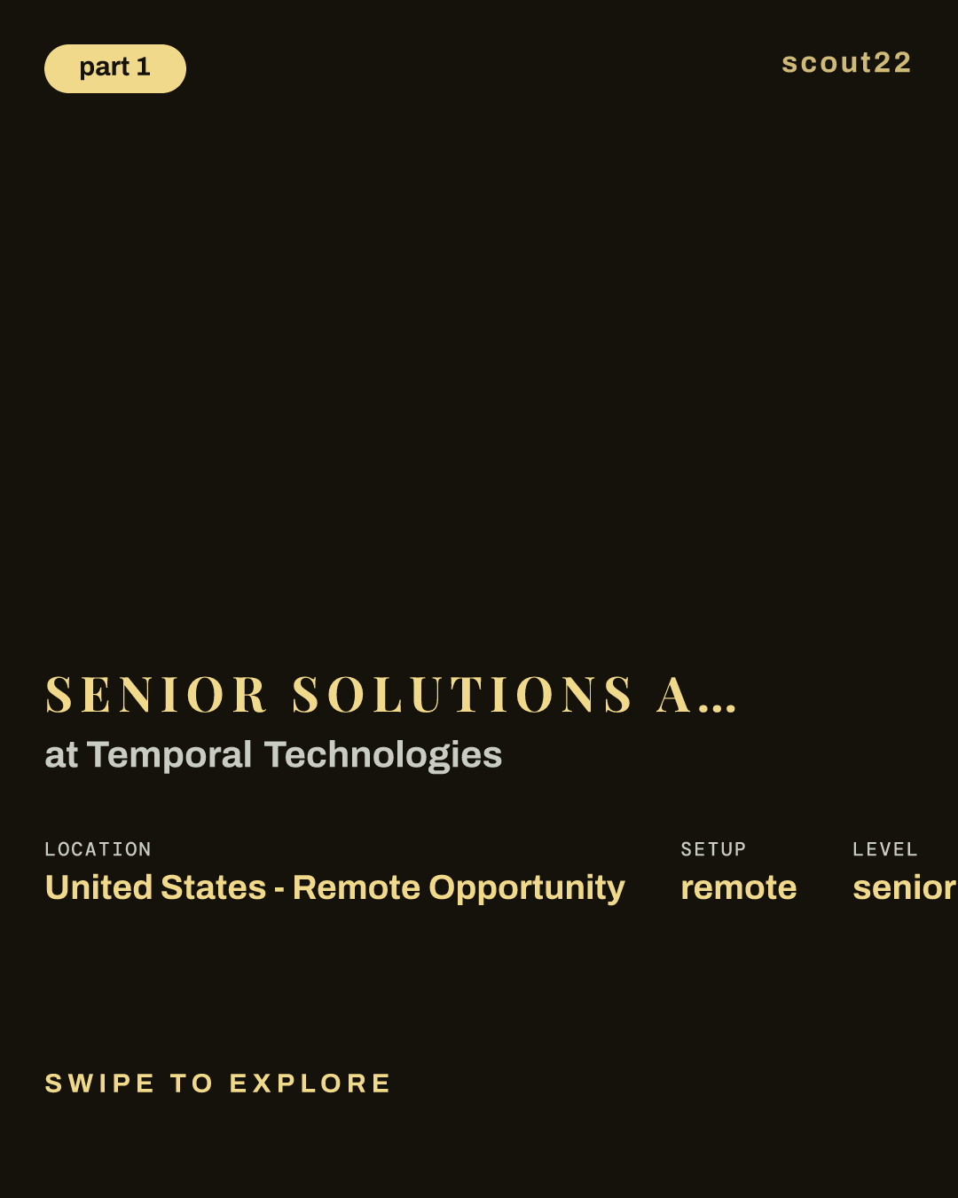 Senior Solutions Architect, Growth - West at Temporal Technologies