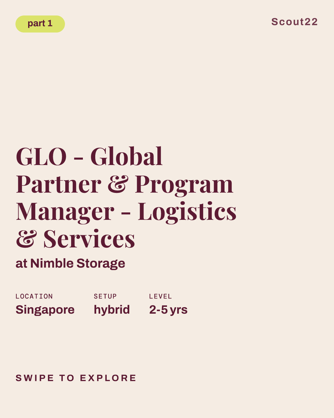 GLO - Global Partner & Program Manager - Logistics & Services at Nimble Storage