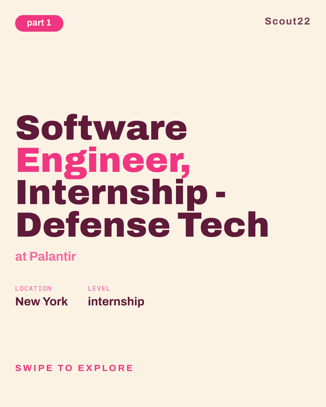 Software Engineer, Internship - Defense Tech at Palantir