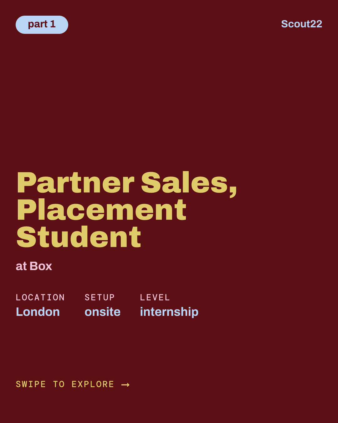 Partner Sales, Placement Student at Box