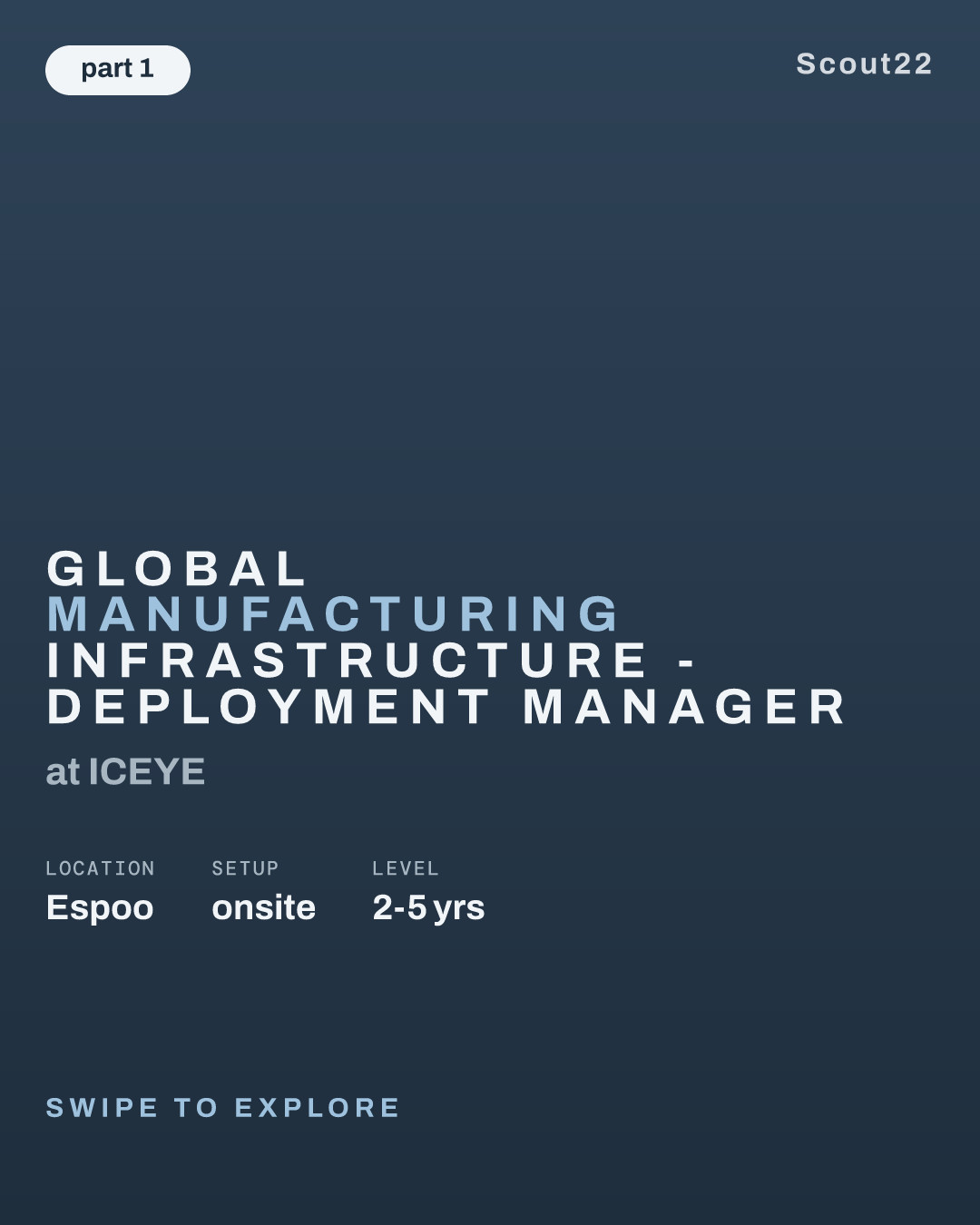Global Manufacturing Infrastructure - Deployment Manager at ICEYE