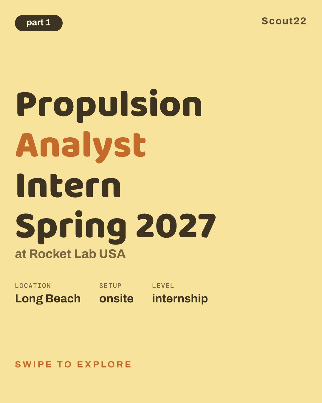 Propulsion Analyst Intern Spring 2027 at Rocket Lab USA