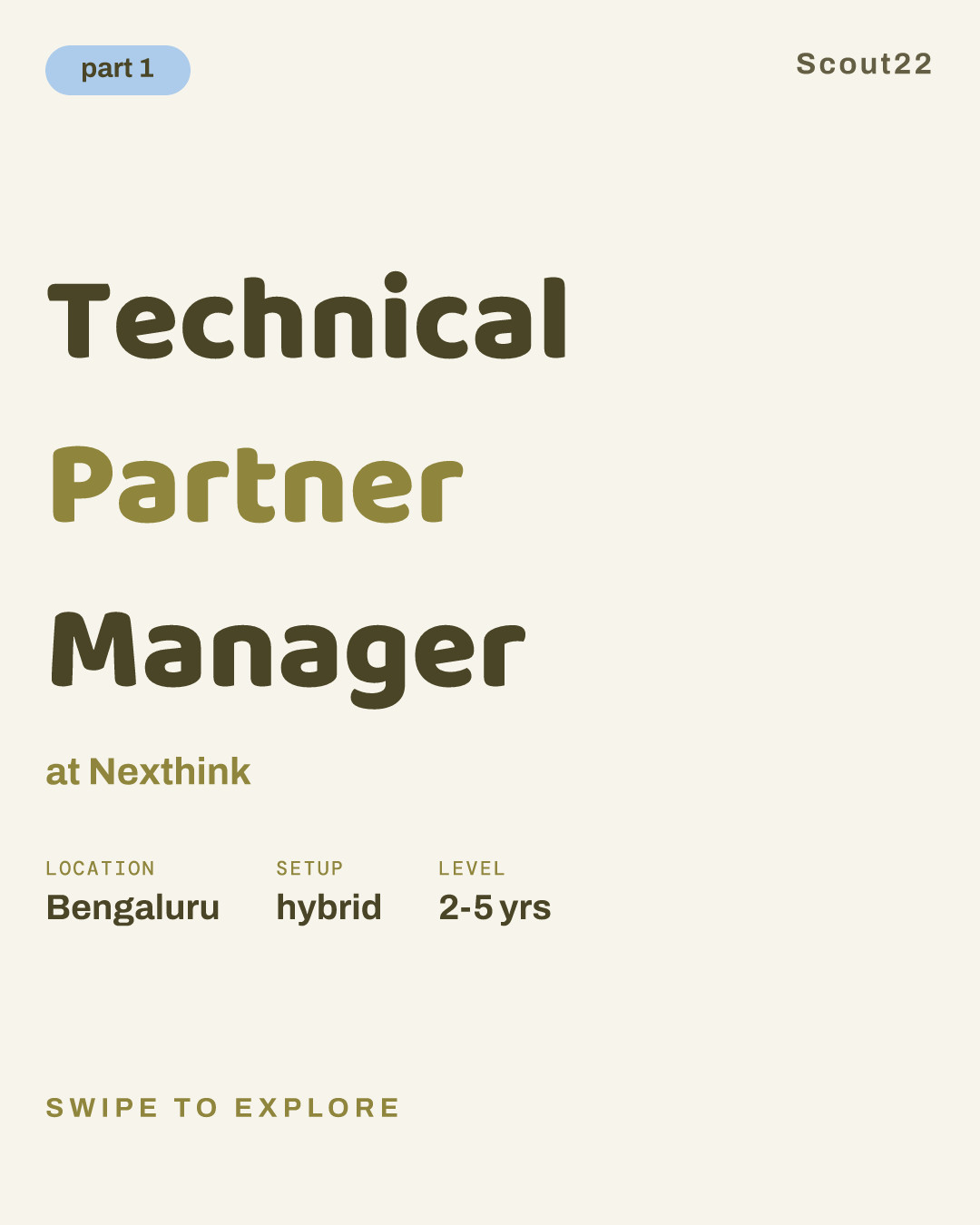 Technical Partner Manager at Nexthink