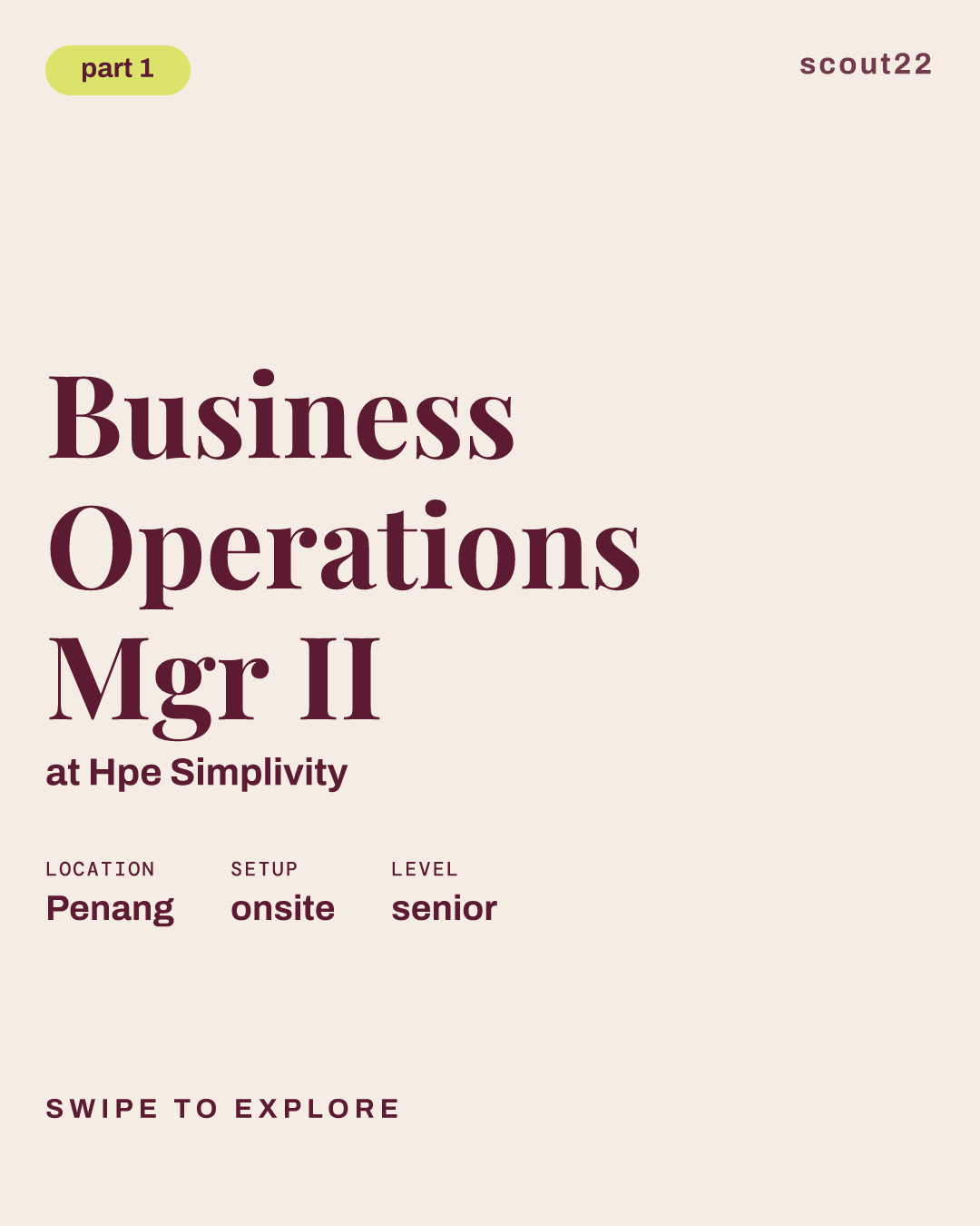 Business Operations Mgr II at Hpe Simplivity