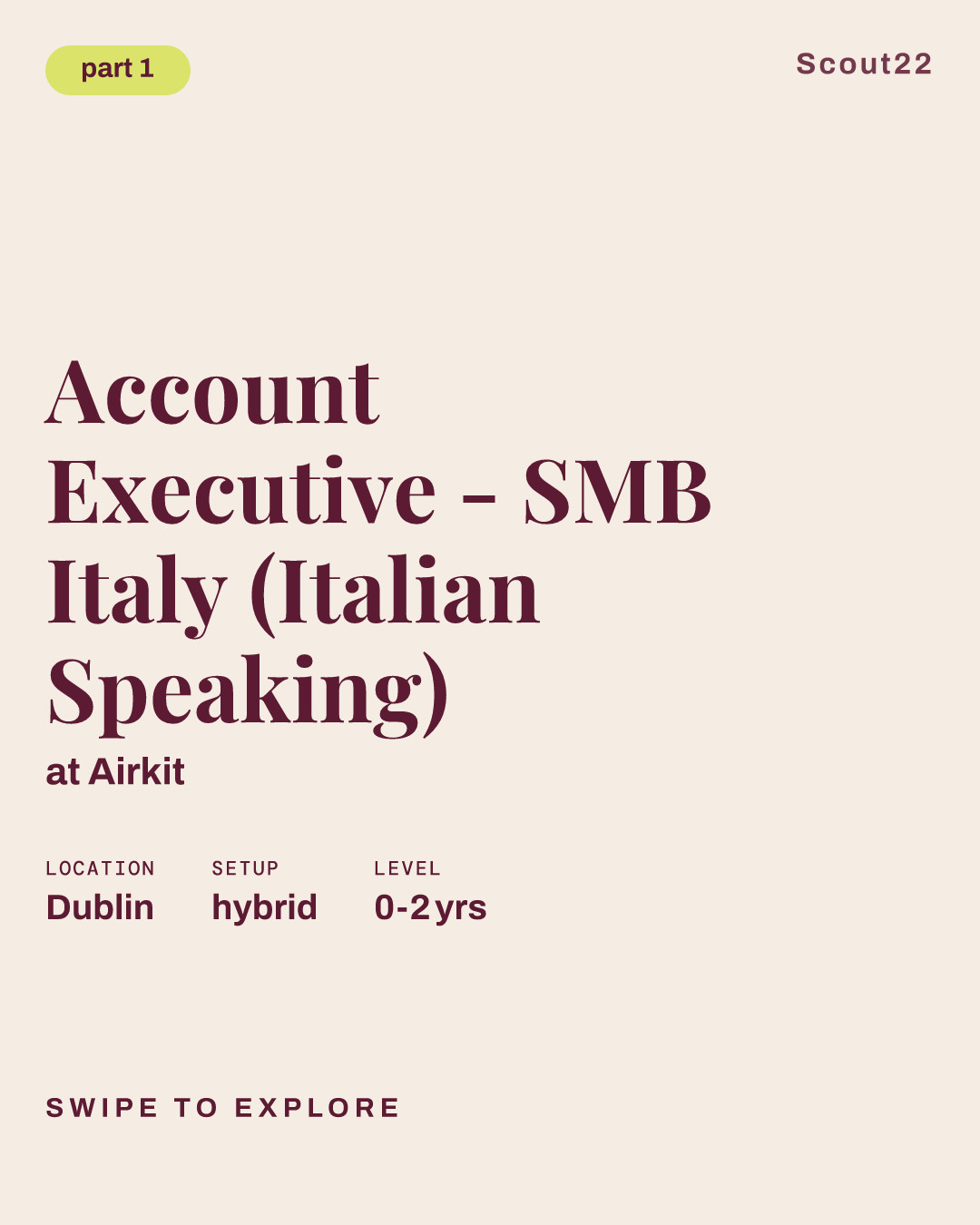Account Executive - SMB Italy (Italian Speaking) at Airkit