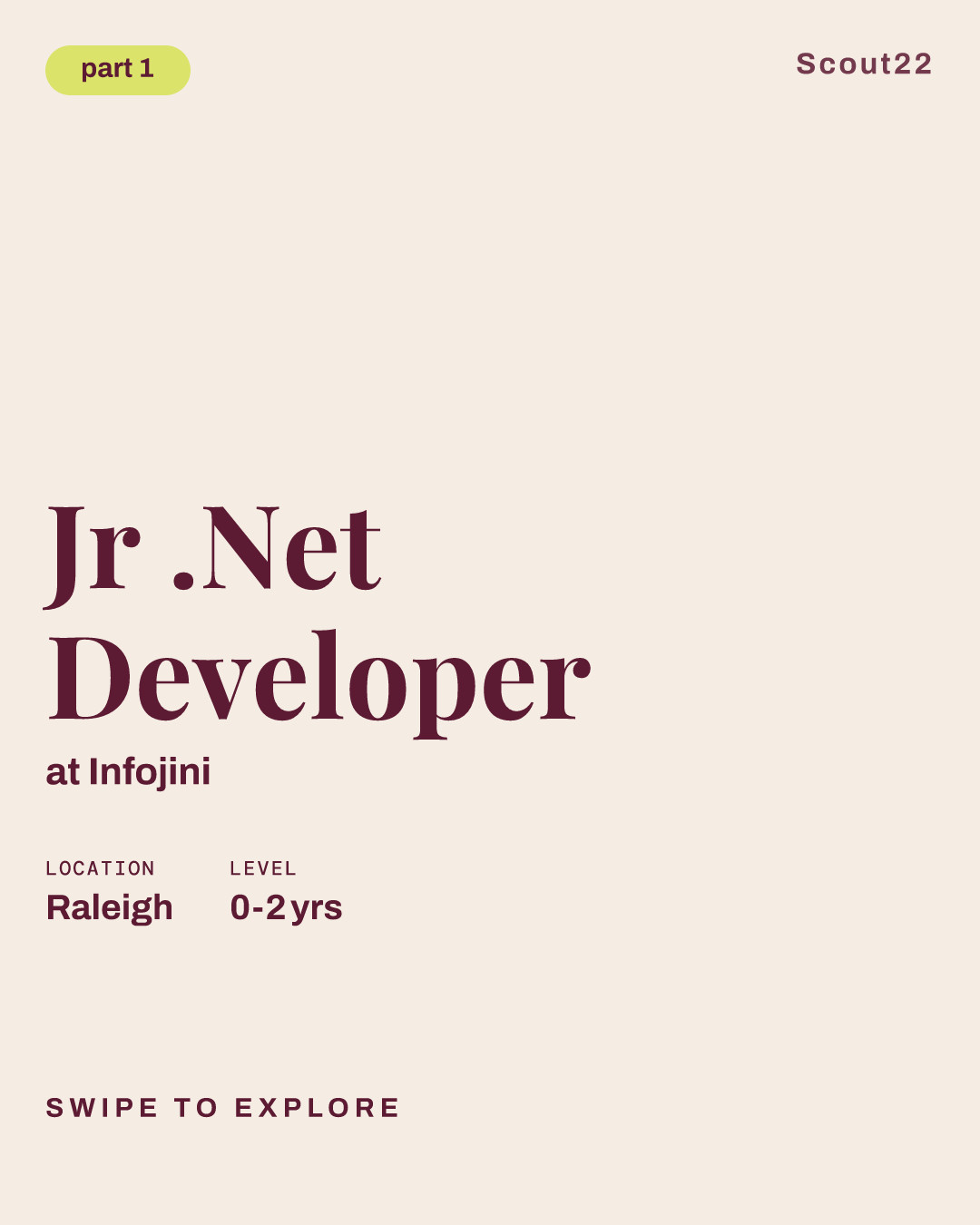 Jr .Net Developer at Infojini