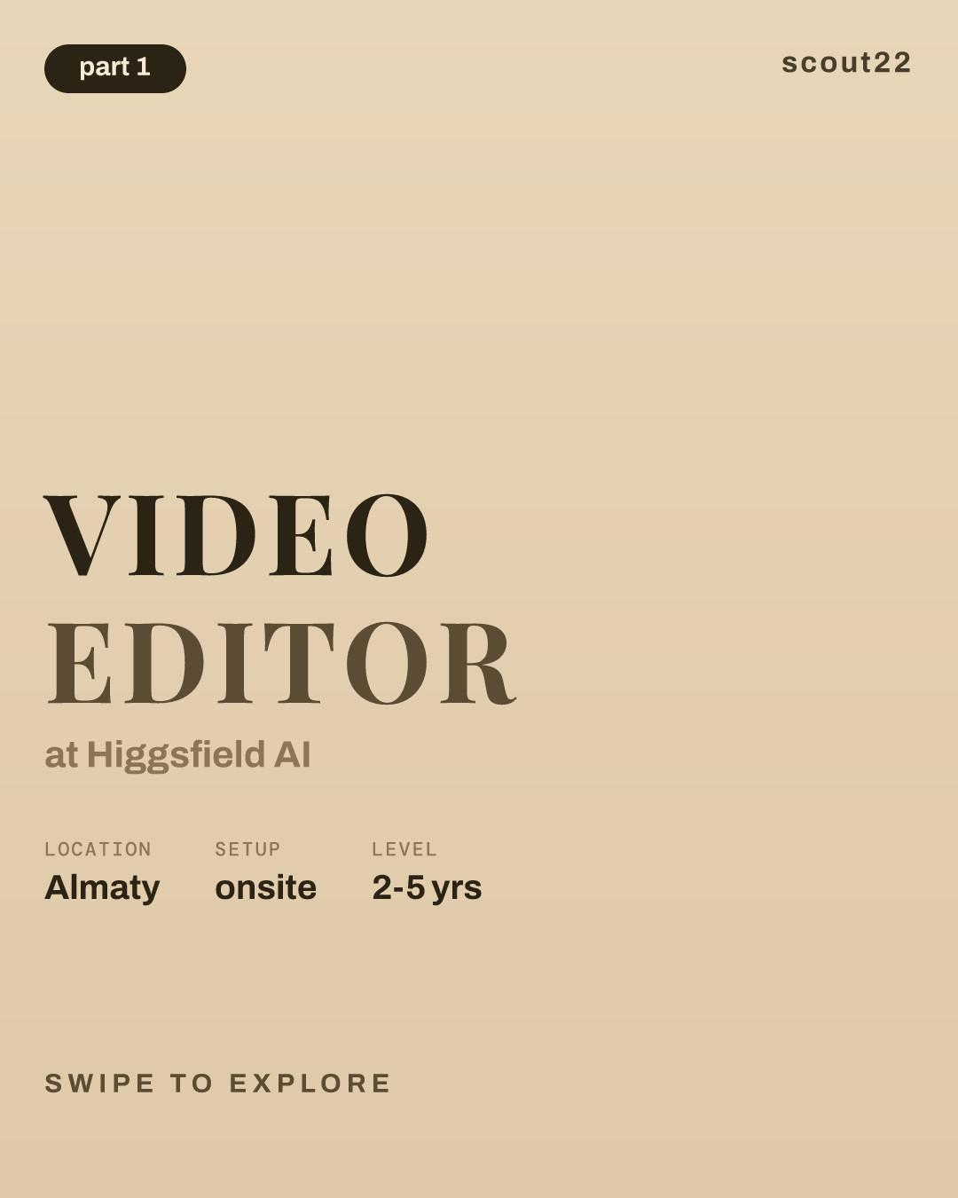 Video Editor at Higgsfield AI