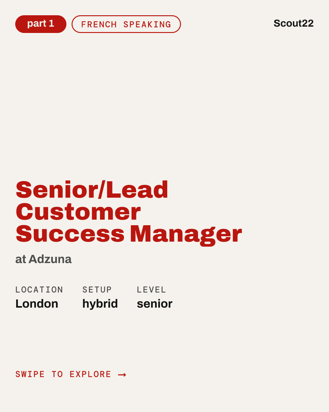 Senior/Lead Customer Success Manager (French Speaking) at Adzuna
