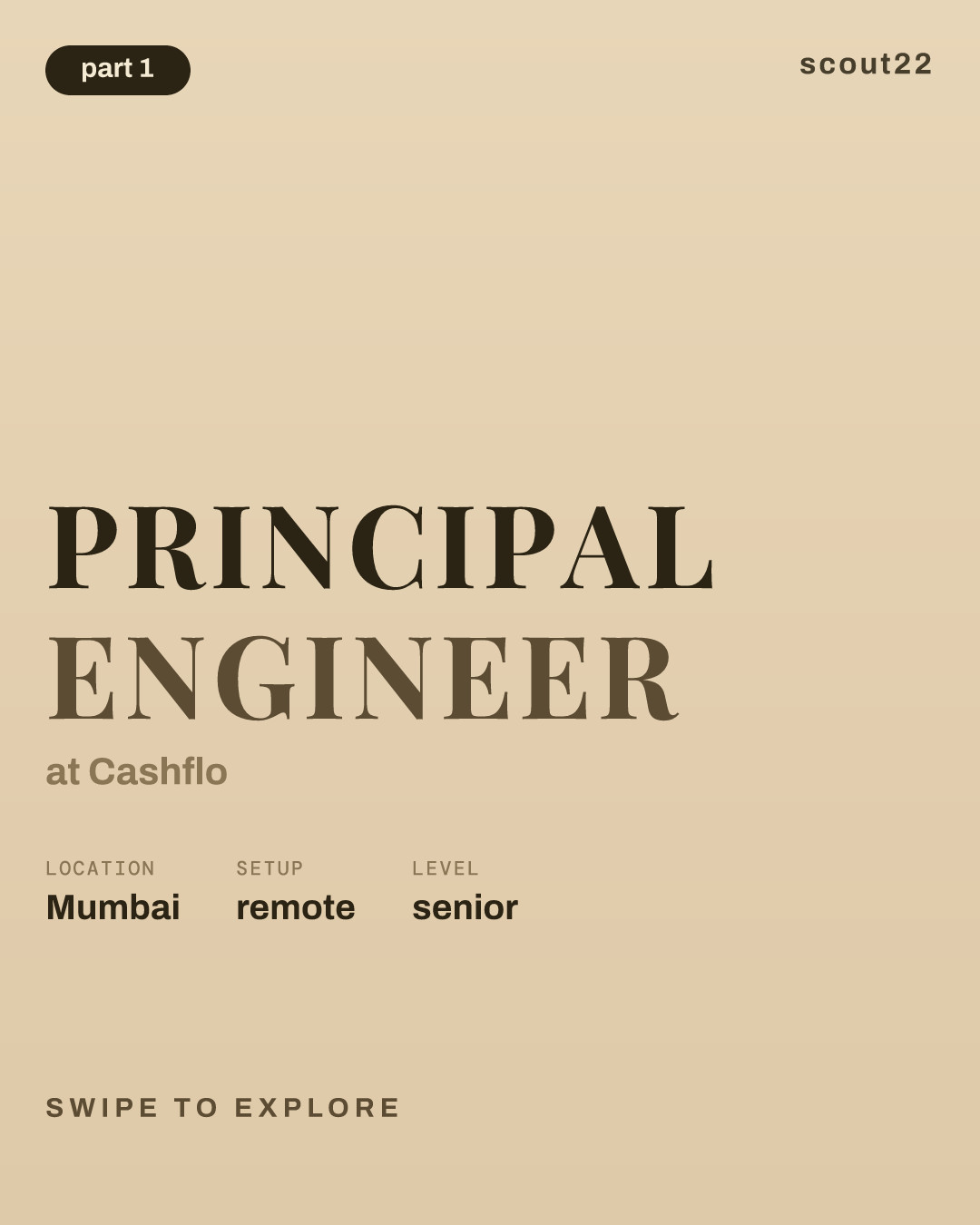 Principal Engineer at Cashflo
