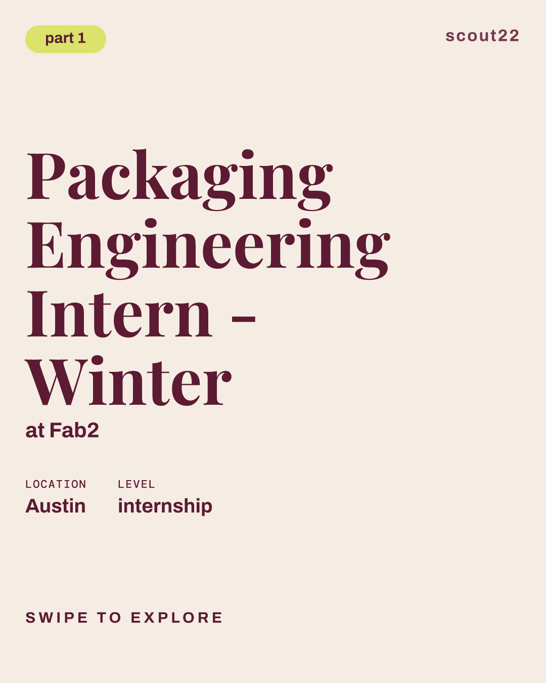 Packaging Engineering Intern - Winter at Fab2