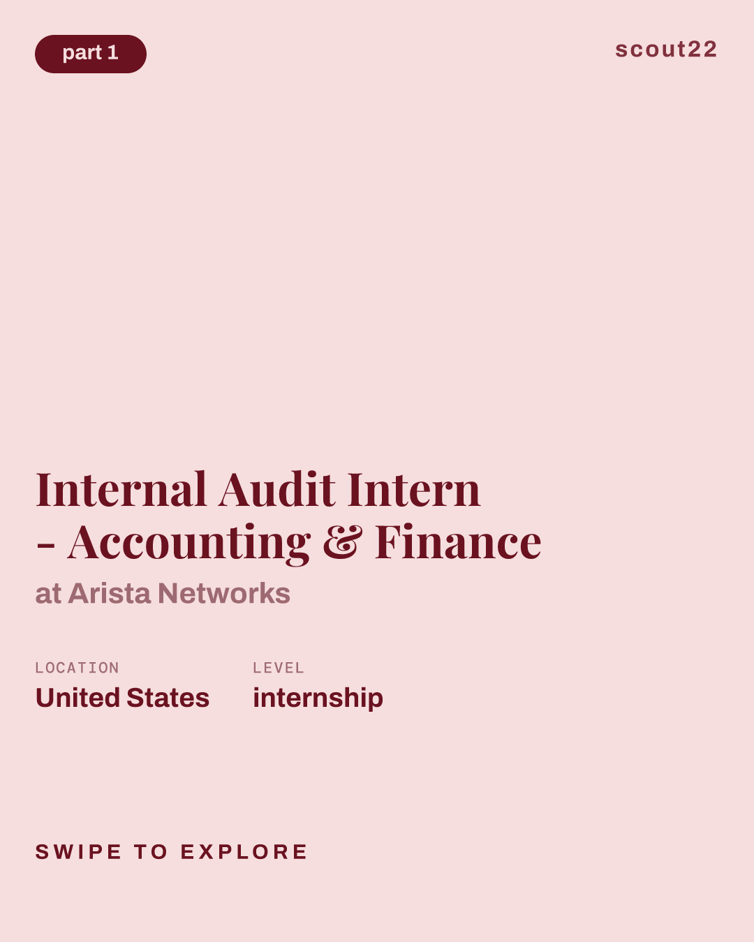 Internal Audit Intern - Accounting & Finance at Arista Networks