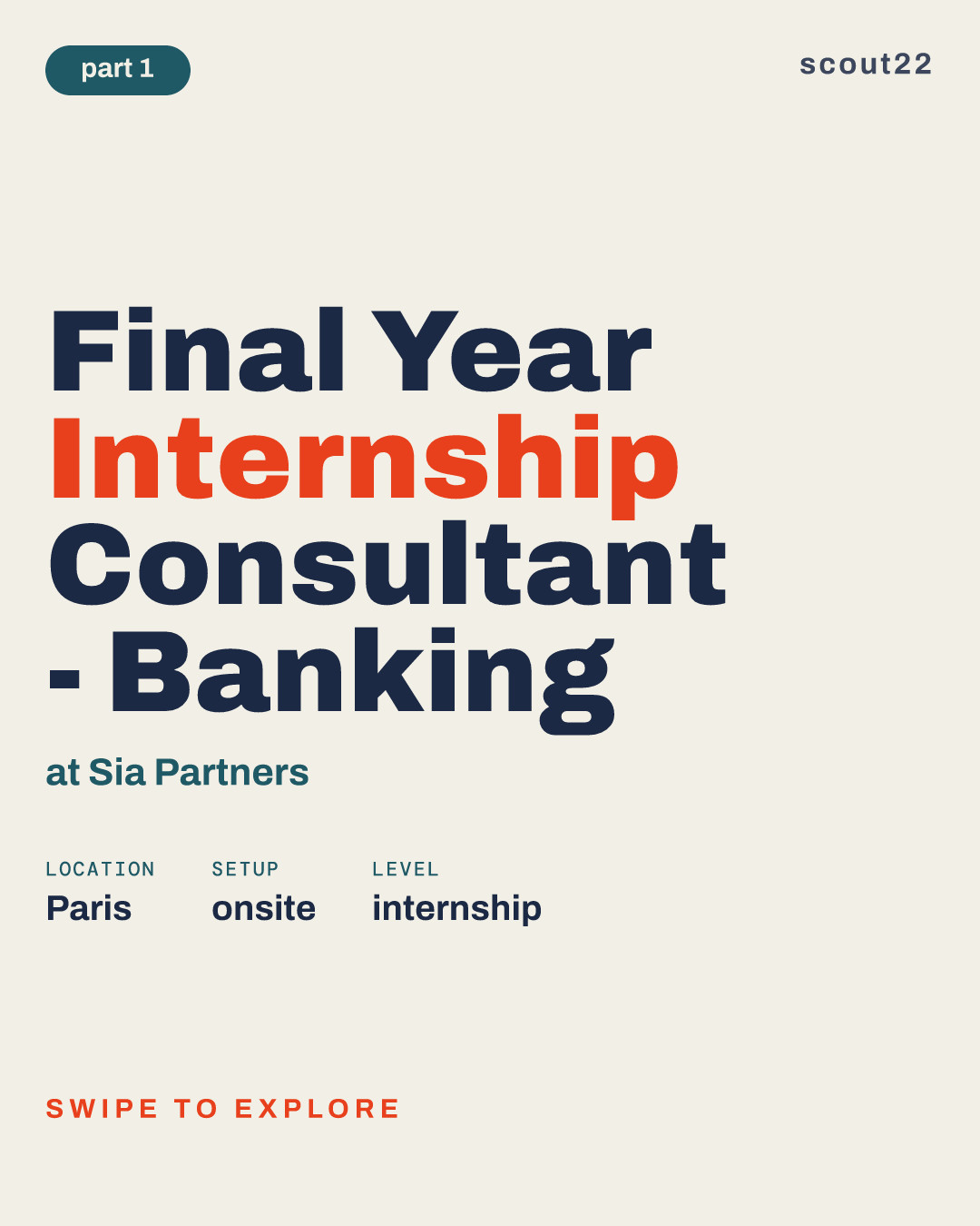 Final Year Internship Consultant - Banking at Sia Partners
