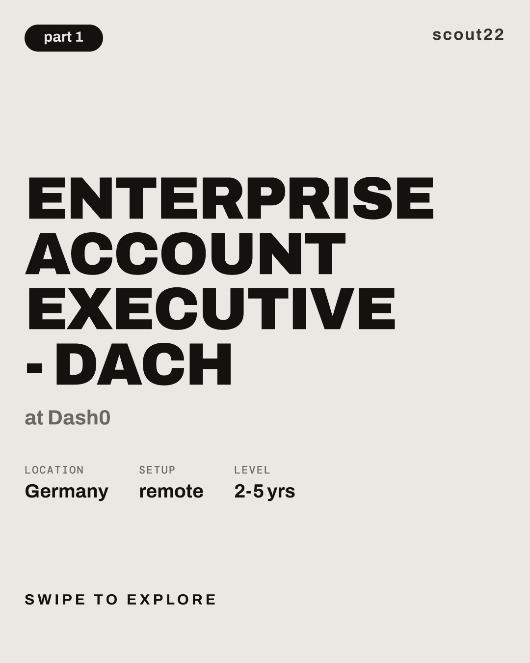 Enterprise Account Executive - DACH at Dash0