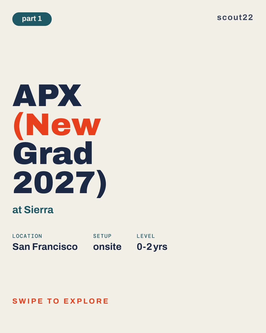 APX (New Grad 2027) at Sierra