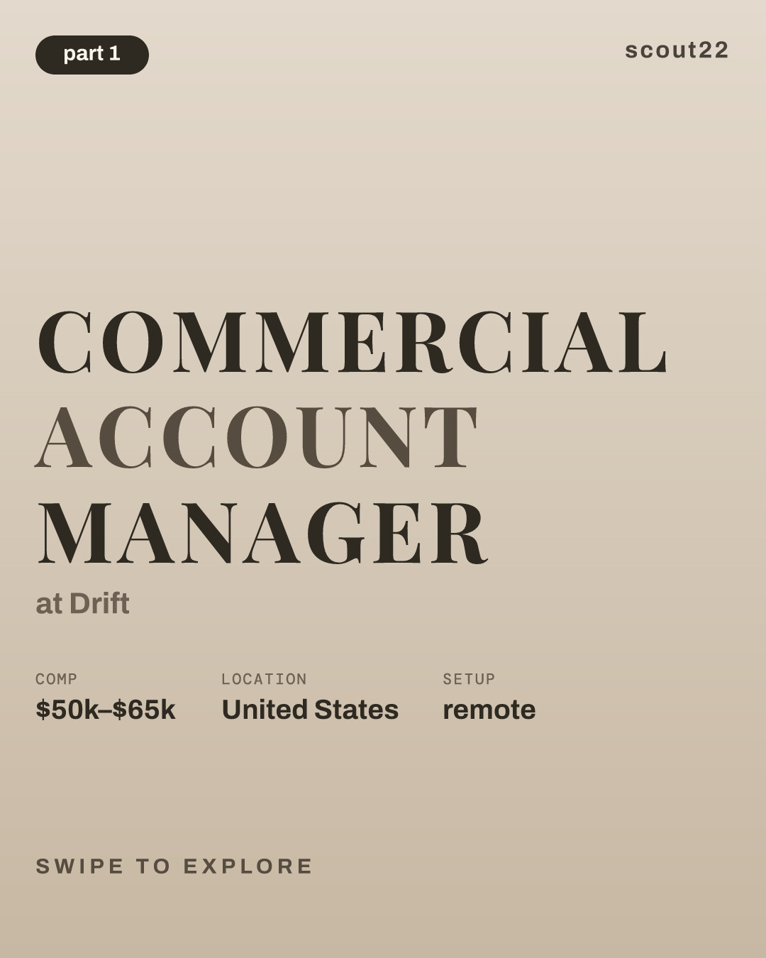 Commercial Account Manager at Drift