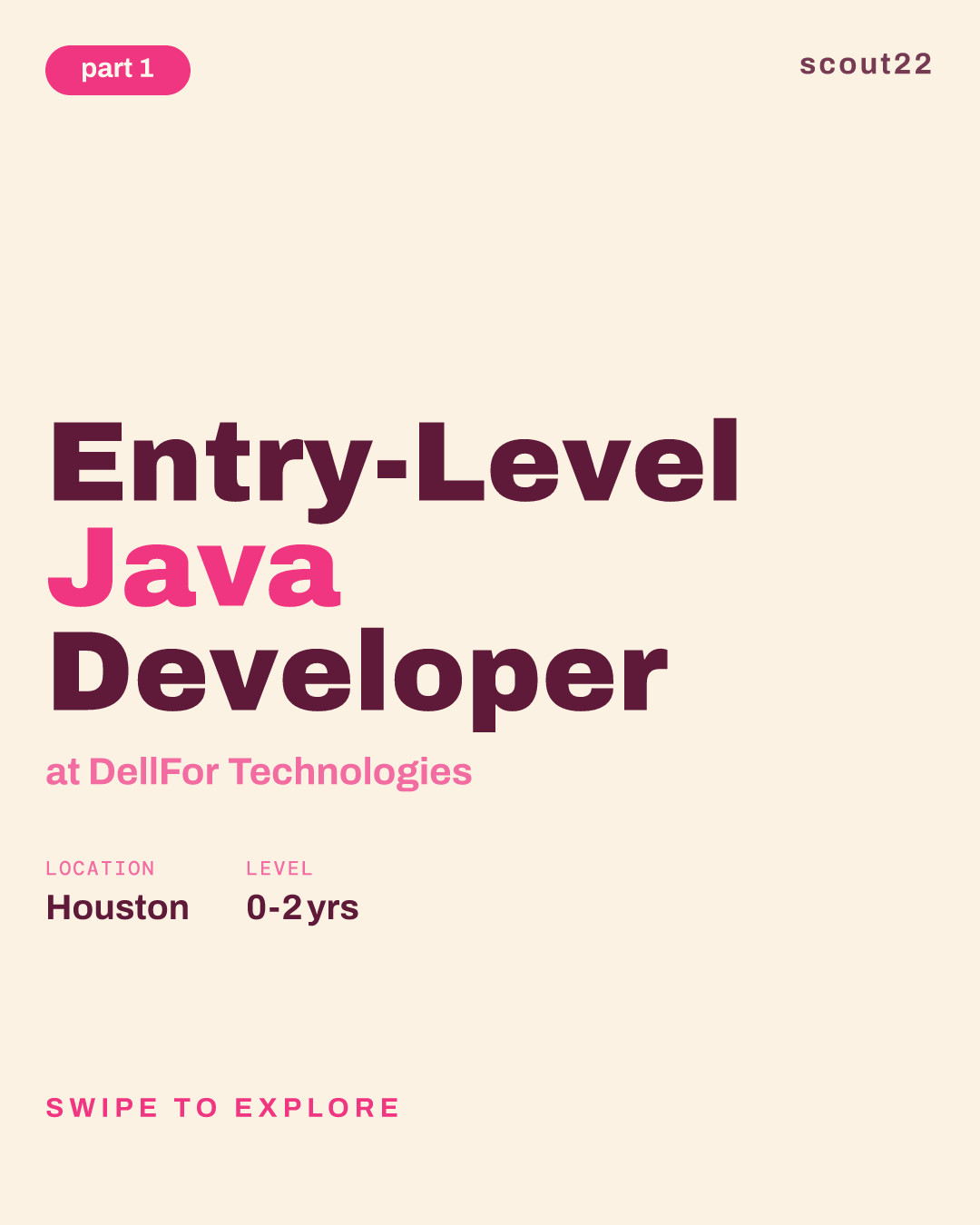 Entry-Level Java Developer at DellFor Technologies
