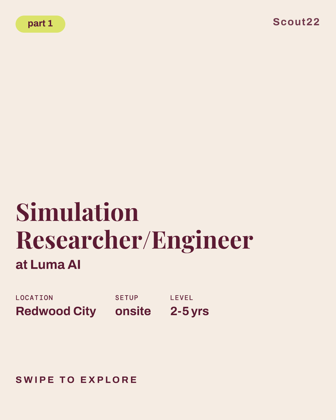 Simulation Researcher/Engineer at Luma AI