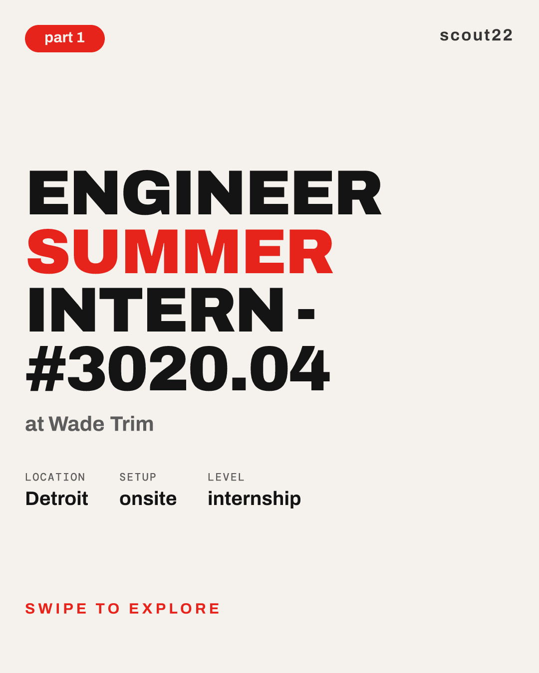 Engineer Summer Intern - #3020.04 at Wade Trim