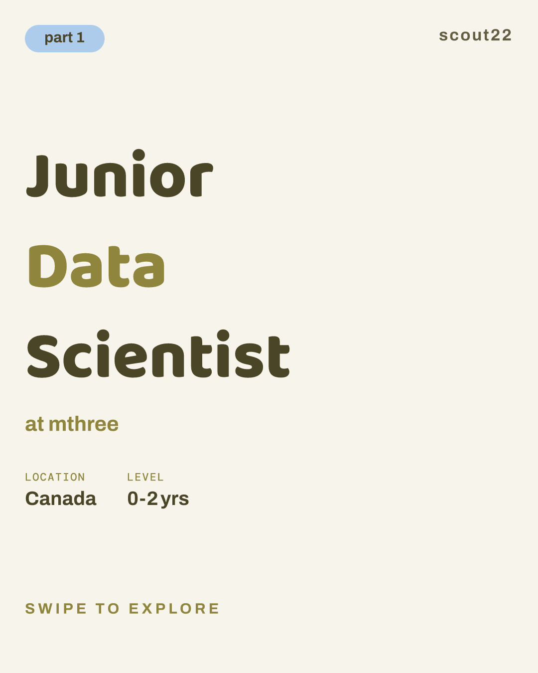 Junior Data Scientist at mthree
