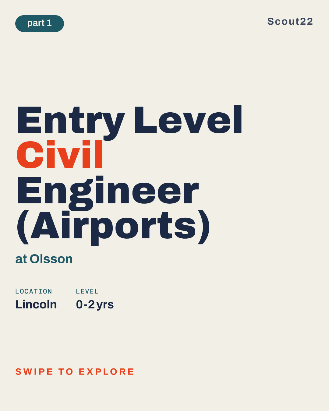 Entry Level Civil Engineer (Airports) at Olsson