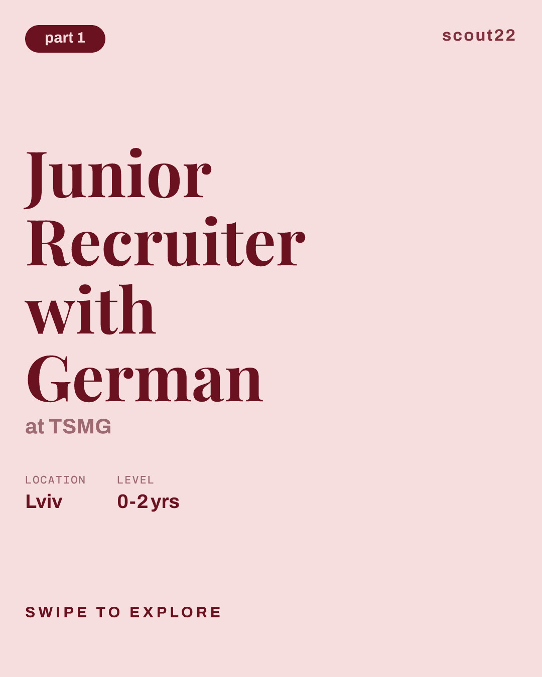 Junior Recruiter with German at TSMG