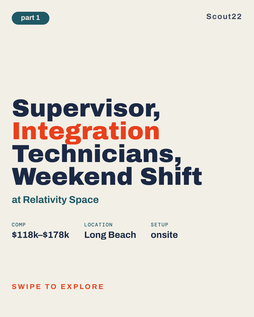 Supervisor, Integration Technicians, Weekend Shift at Relativity Space