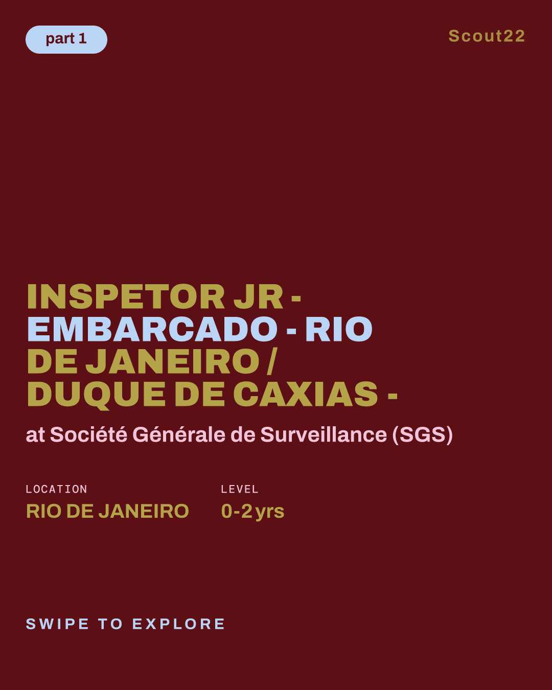 INSPETOR JR - EMBARCADO - Rio de Janeiro / Duque de Caxias - at Société Générale de Surveillance (SGS)